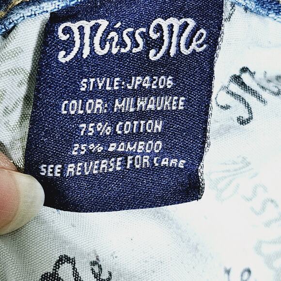 Miss Me Mexican Blanket Pocket Jeans Straight Leg Low-rise Sz 29 Casual Trendy - Picture 6 of 6
